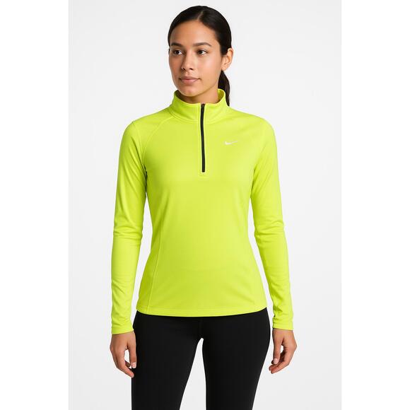 Nike Tops - Nike Top Womens Size Extra Small Neon Yellow Quarter zip Dri Fit Activewear